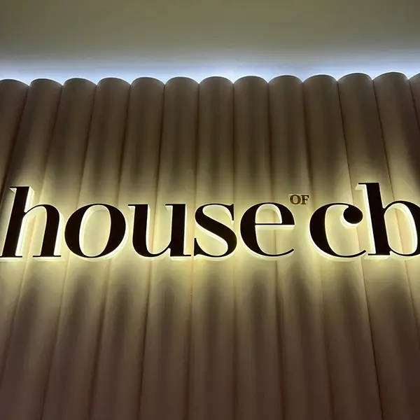 house of cb oxford street visual merchandising sign