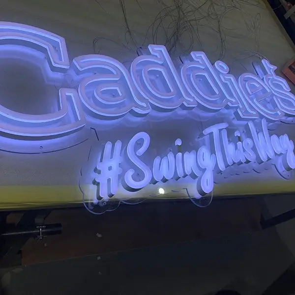 led caddies custom neon signs