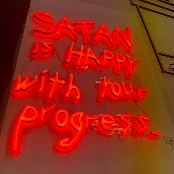 red satan led neon test workshop leds