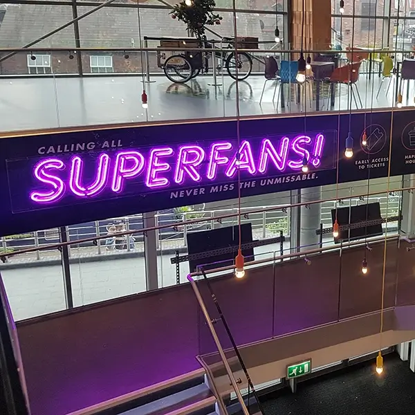superfans led neon sign