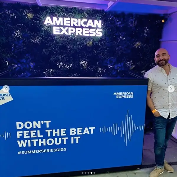 Event signage american express