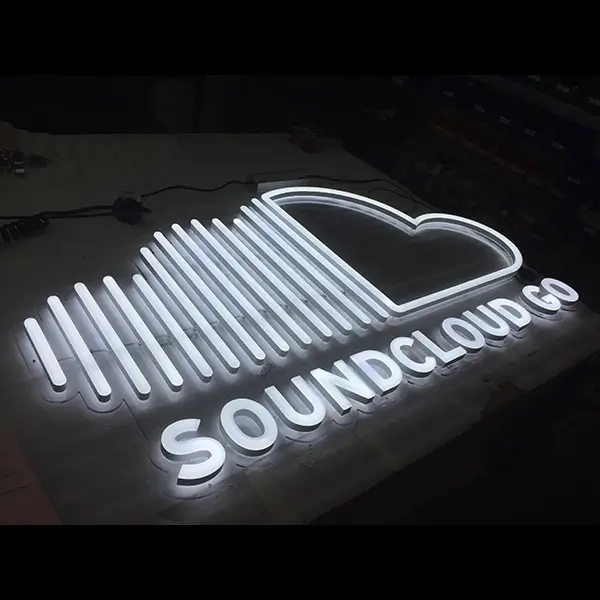 Soundcloud neon logo sign