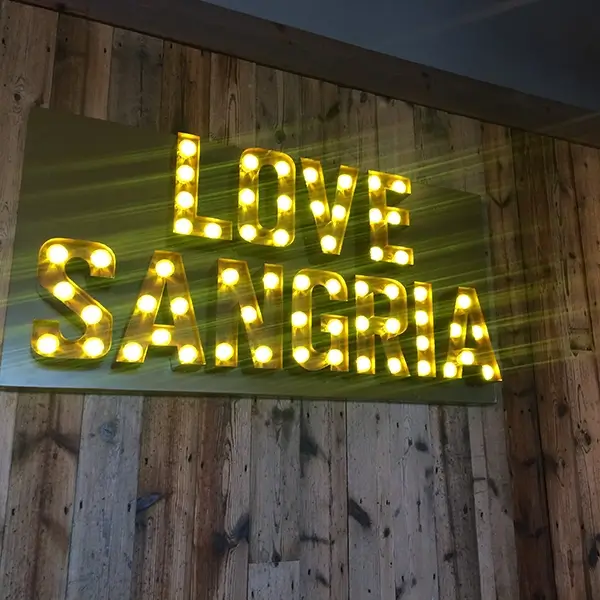love sangria bar sign