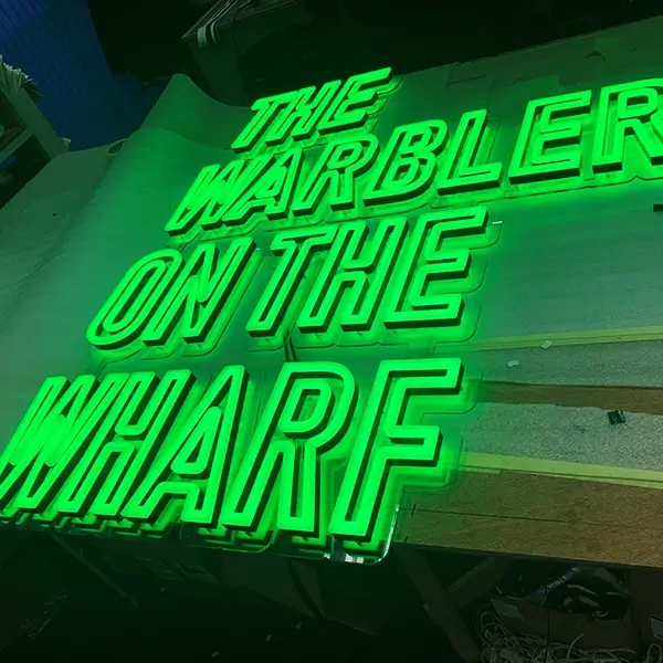 warbler green bar sign
