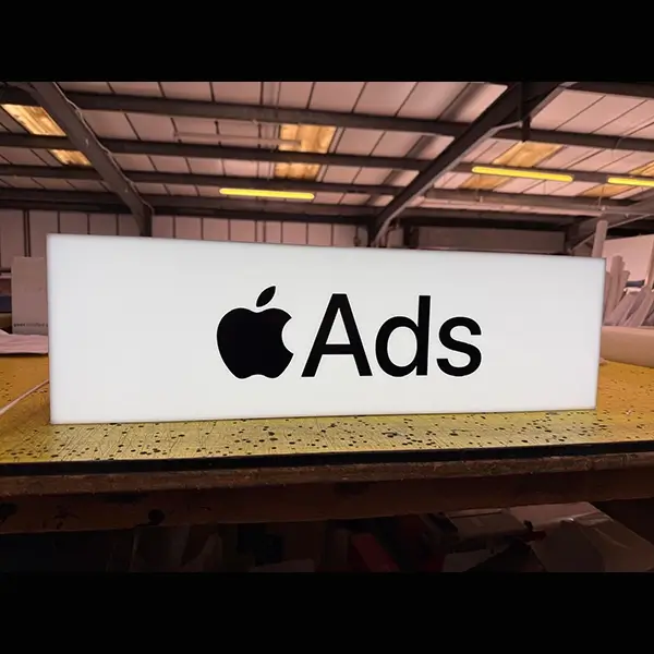 acrylic lightbox apple ads