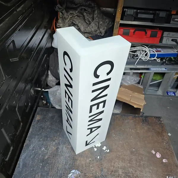 acrylic lightbox installation
